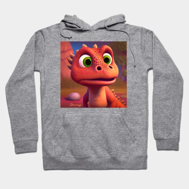 Baby Dinosaur Dino Bambino - George Hoodie by KOTOdesign